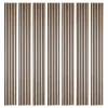 Decoon Panneau Tasseau Bois<Lot de 7 Panneaux tasseaux bois 250 x 30 x 1,9 cm - décor chêne clair fond noir - 5,25m²