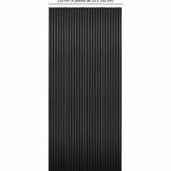 Decoon Panneau Tasseau Bois<Lot de 4 Panneaux tasseaux bois 250 x 30 x 1,9 cm - Lamelles placage noir fond noir - 3m²