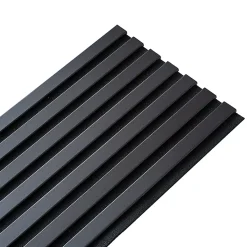 Decoon Panneau Tasseau Bois<Lot de 4 Panneaux tasseaux bois 250 x 30 x 1,9 cm - Lamelles placage noir fond noir - 3m²