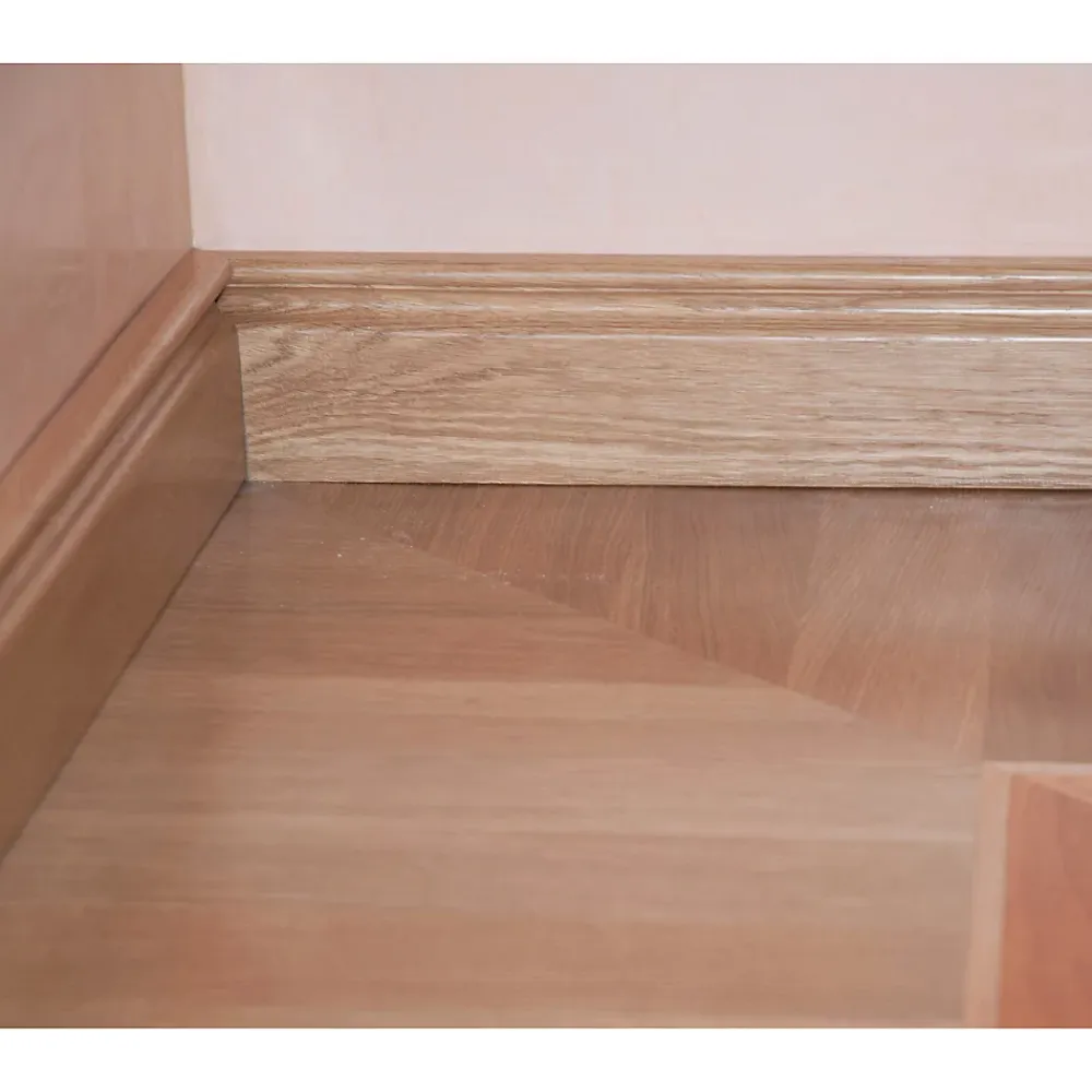 Wood&Sens Lot de 5 Plinthe Plaquées Chêne MDF, L.2,23 m x l.14,8 cm x Ep.16 mm- Plinthe Bois|Plinthe Bois