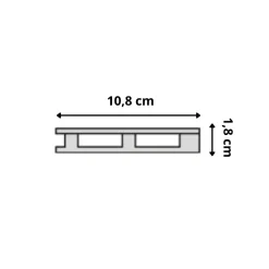 Wood&Sens Plinthe Bois|Plinthe Bois<Lot de 5 Plinthes MDF Passes-câbles à couvercle, L.2,44 m x H.10,8 cm, Ep.18 mm