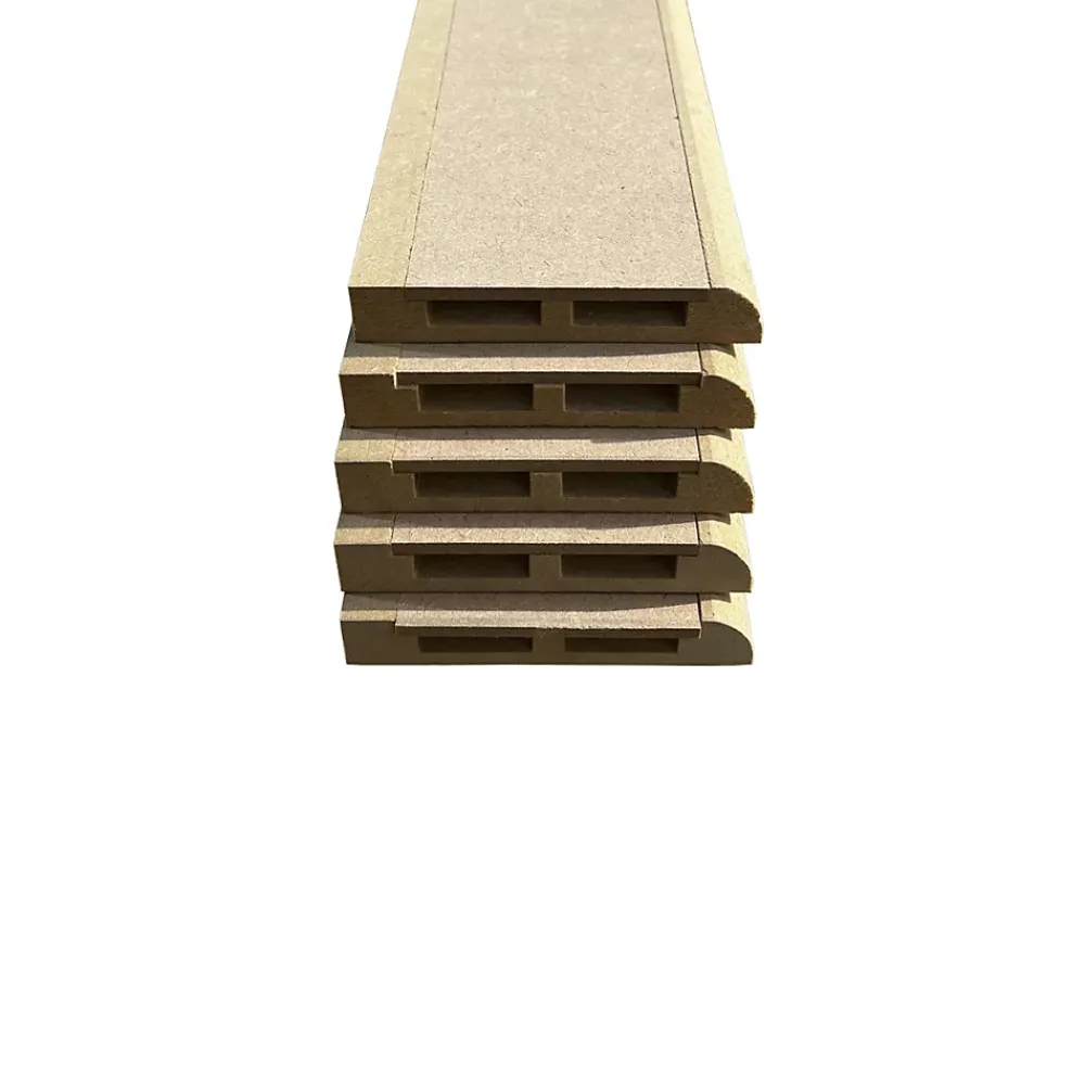 Wood&Sens Plinthe Bois|Plinthe Bois<Lot de 5 Plinthes MDF Passes-câbles à couvercle, L.2.44 m x H.11 cm, Ep.18 mm