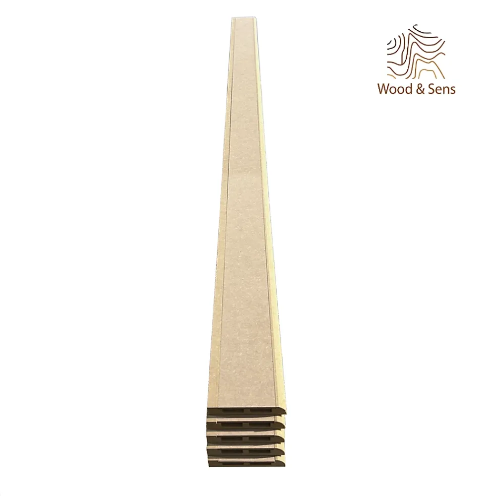 Wood&Sens Plinthe Bois|Plinthe Bois<Lot de 5 Plinthes MDF Passes-câbles à couvercle, L.2.44 m x H.11 cm, Ep.18 mm