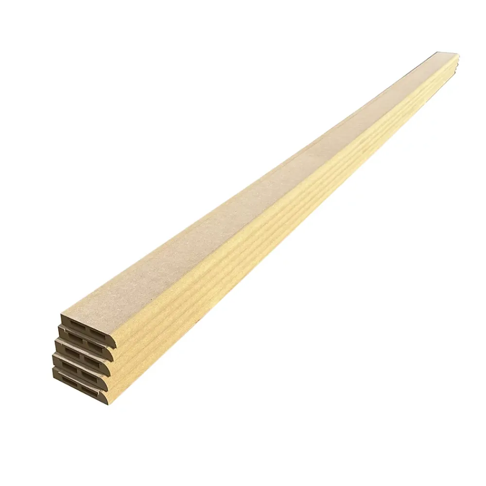 Wood&Sens Plinthe Bois|Plinthe Bois<Lot de 5 Plinthes MDF Passes-câbles à couvercle, L.2.44 m x H.11 cm, Ep.18 mm