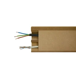 Wood&Sens Plinthe Bois|Plinthe Bois<Lot de 5 Plinthes MDF Passes-câbles à couvercle AV, L.2,44 m x H.10,8 cm, Ep.18 mm