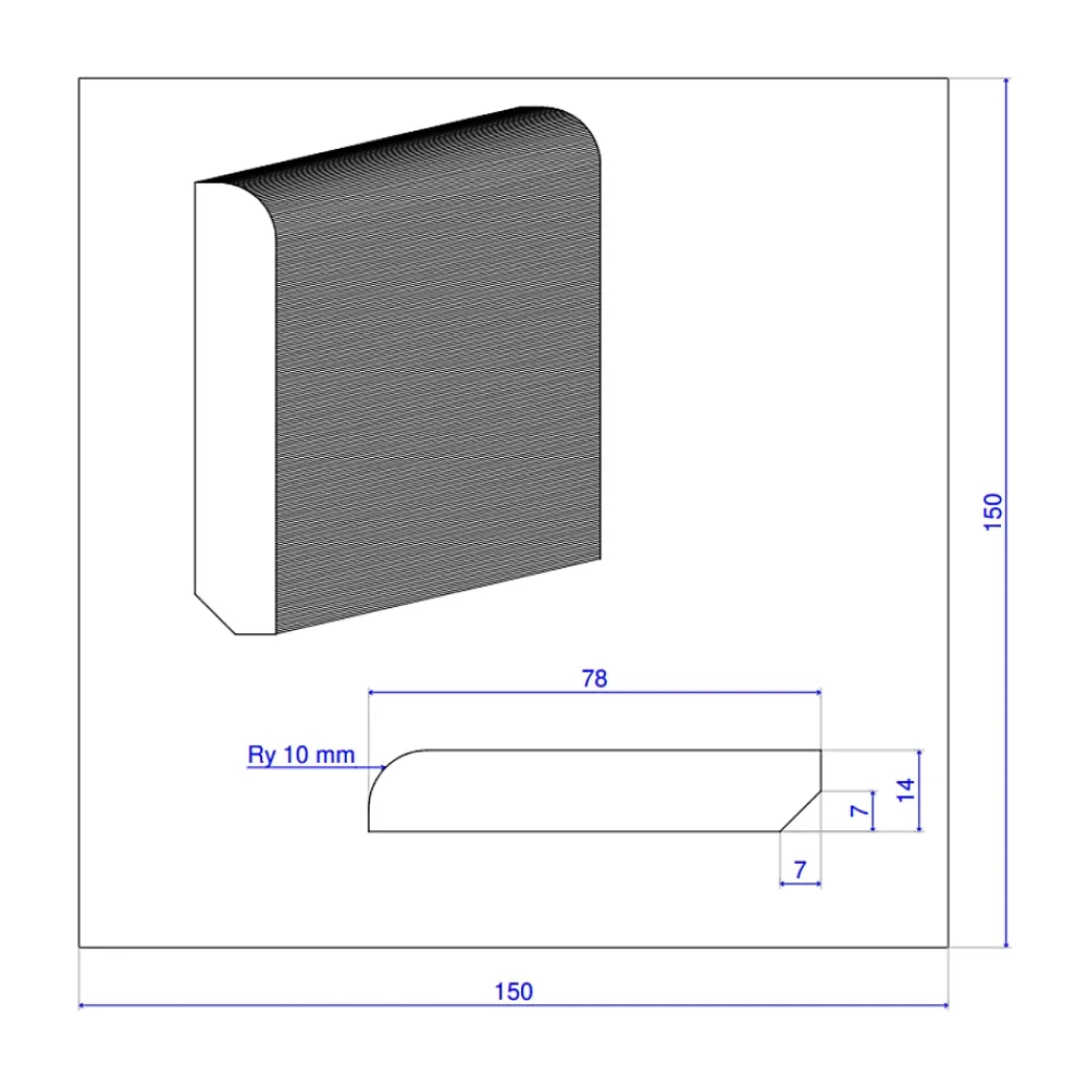 Wood&Sens Plinthe Bois|Plinthe Bois<Lot de 5 Plinthes Plaquées Chêne MDF Arrondi, L.2,23 m x l.7,8 cm x Ep.14 mm