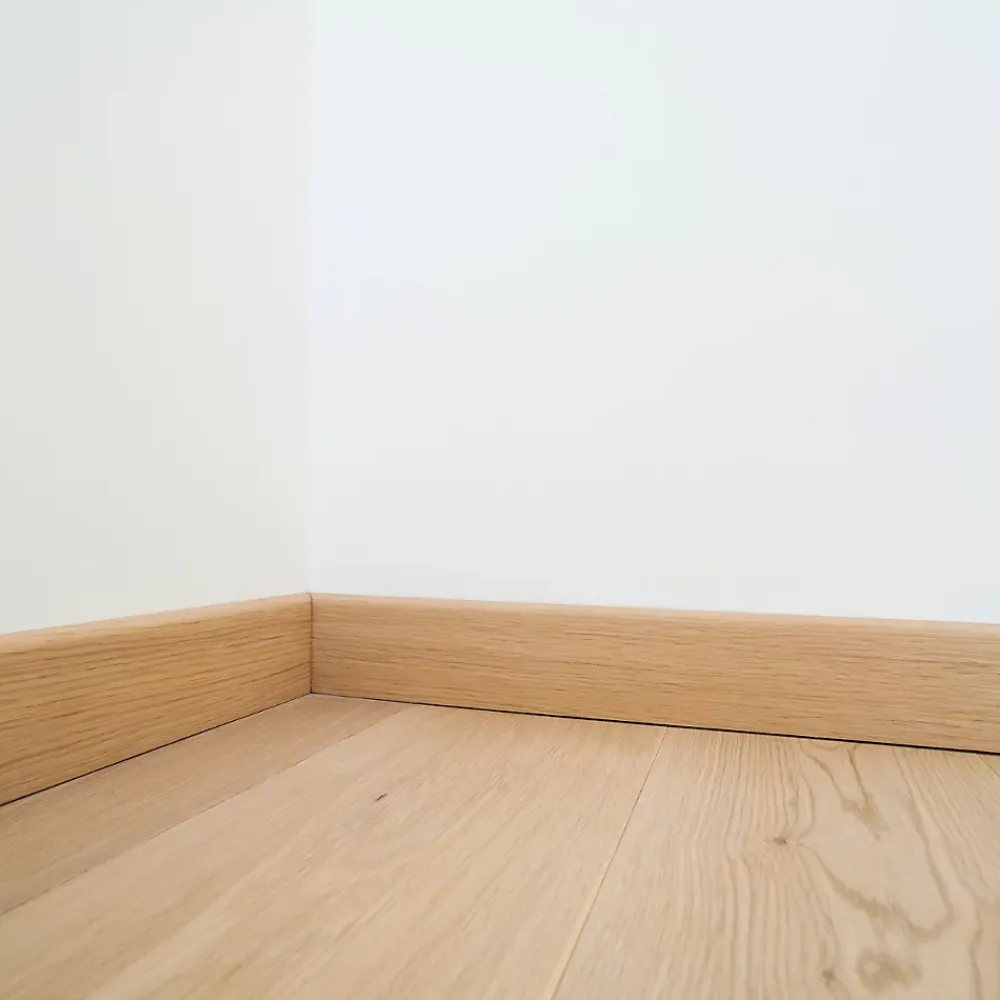 Wood&Sens Plinthe Bois|Plinthe Bois<Lot de 5 Plinthes Plaquées Chêne MDF Arrondi, L.2,23 m x l.7,8 cm x Ep.14 mm