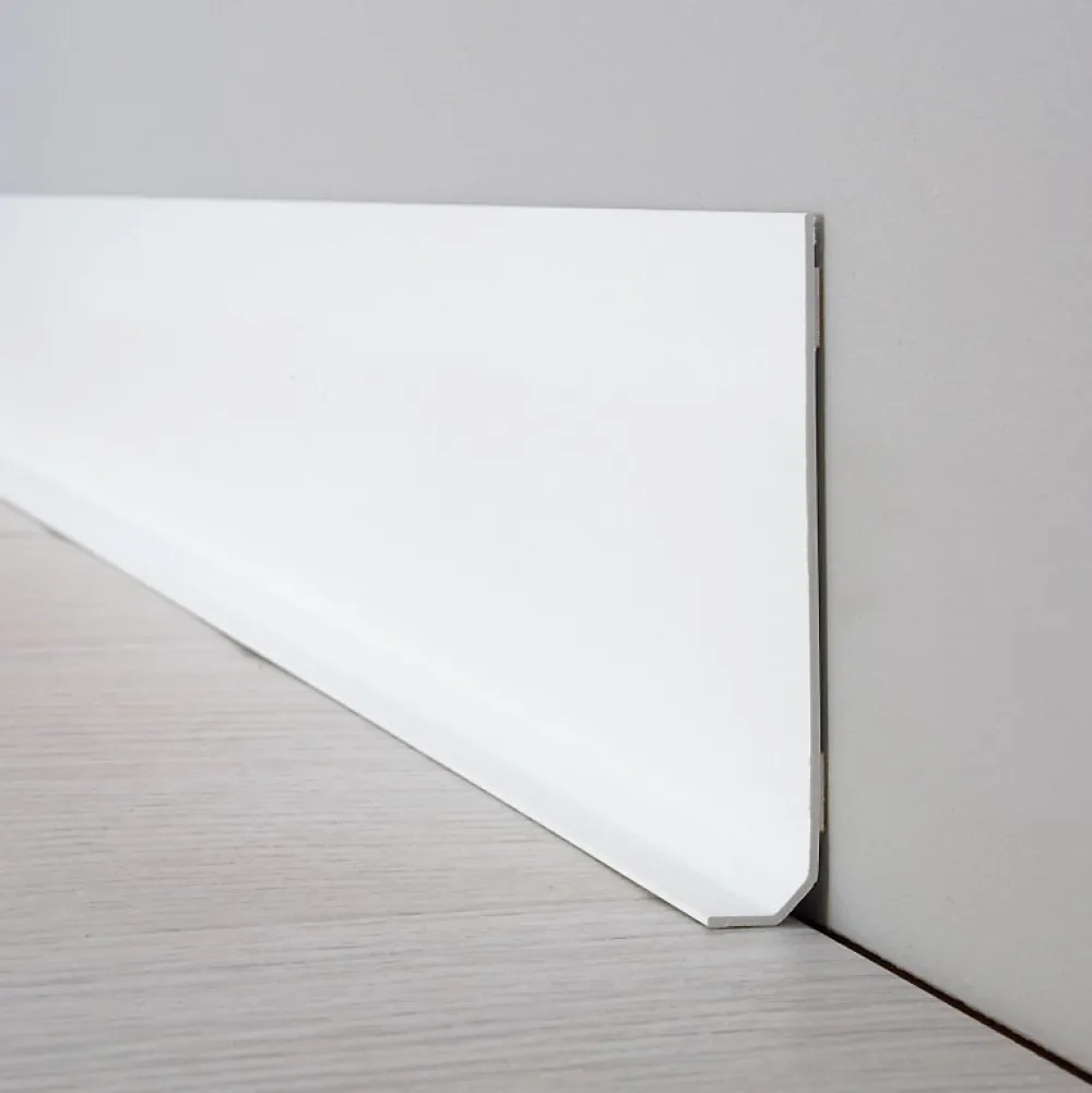 99Deco Plinthe Pour Sol En Vinyle Et Pvc<Lot de 25 Plinthes PVC Blanche - - H8 x L200 cm Profondeur 14 mm