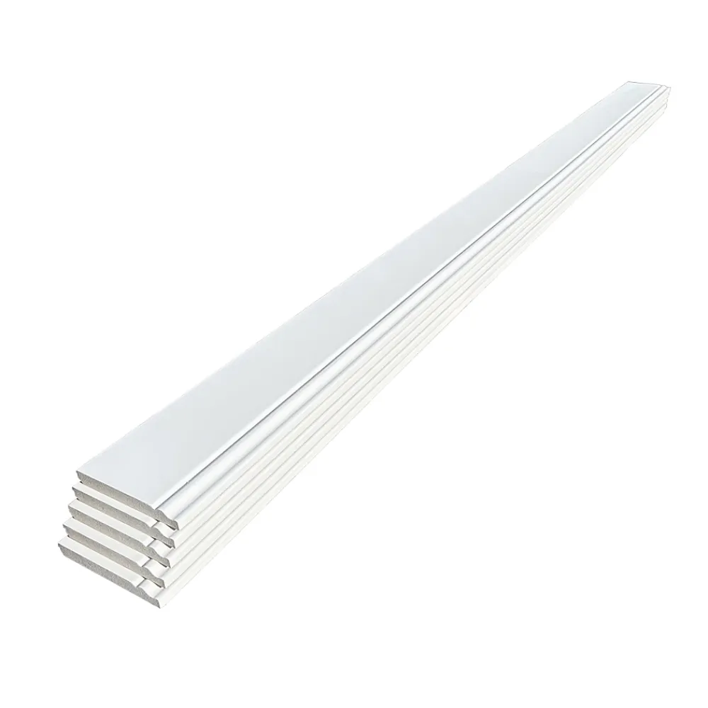 Wood&Sens Lot de 5 Plinthes Style Prépeint MDF, L.2,44 m x l.14,8 cm x Ep.16 mm- Plinthe Bois|Plinthe Bois