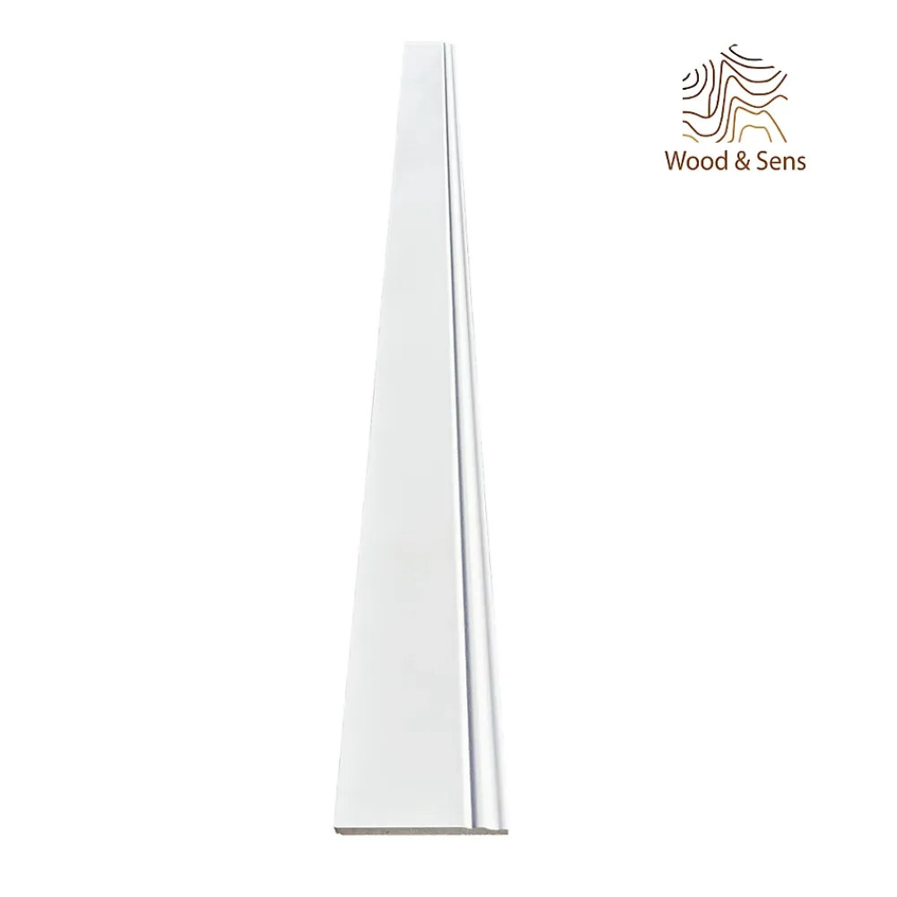 Wood&Sens Lot de 5 Plinthes Style Prépeint MDF, L.2,44 m x l.14,8 cm x Ep.16 mm- Plinthe Bois|Plinthe Bois