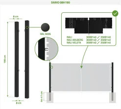 Casanoov Accesoire Pour Volet<Lot de 2 poteaux en fer DARIO 8x8cm H.190cm Noir Mat
