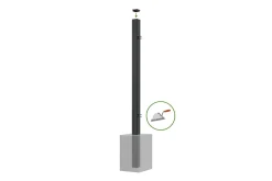 Casanoov Accesoire Pour Volet<Lot de 2 poteaux en fer DARIO 8x8cm H.190cm Noir Mat