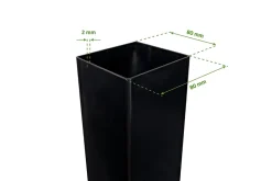 Casanoov Accesoire Pour Volet<Lot de 2 poteaux en fer DARIO 8x8cm H.230cm Noir Mat