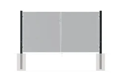 Casanoov Accesoire Pour Volet<Lot de 2 poteaux en fer DARIO 8x8cm H.230cm Noir Mat
