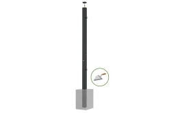 Casanoov Accesoire Pour Volet<Lot de 2 poteaux en fer DARIO 8x8cm H.230cm Noir Mat