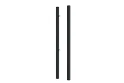 Casanoov Lot de 2 poteaux en fer DARIO 6x6cm H.170cm Noir Mat- Accesoire Pour Volet