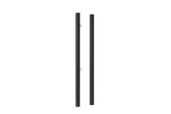 Casanoov Lot de 2 poteaux en fer DARIO 6x6cm H.170cm Noir Mat- Accesoire Pour Volet