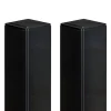 Casanoov Lot de 2 poteaux en fer DARIO 6x6cm H.230cm Noir Mat- Accesoire Pour Volet