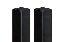 Casanoov Lot de 2 poteaux en fer DARIO 6x6cm H.230cm Noir Mat- Accesoire Pour Volet
