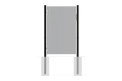 Casanoov Lot de 2 poteaux en fer DARIO 6x6cm H.230cm Noir Mat- Accesoire Pour Volet