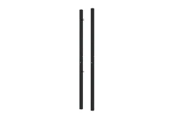 Casanoov Lot de 2 poteaux en fer DARIO 6x6cm H.230cm Noir Mat- Accesoire Pour Volet