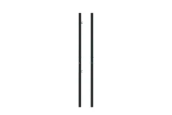 Casanoov Lot de 2 poteaux en fer DARIO 6x6cm H.230cm Noir Mat- Accesoire Pour Volet