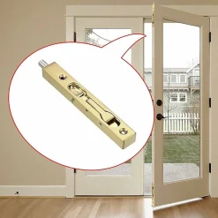 Deko Accesoire Pour Volet<Lot de 2 serrures de porte de 15 cm Serrure de sécurité dissimulée en acier inoxydable pour portes doubles en bois composite