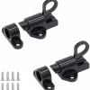 Deko Lot de 2 serrures de porte en aluminium, serrures de fenêtre, porte-fenêtre, anneau antivol, serrure de porte en aluminium- Accesoire Pour Volet