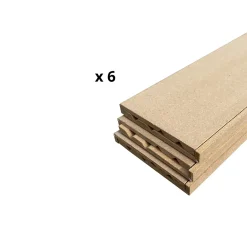 Wood&Sens Plinthe Bois|Plinthe Bois<Lot de 6 Surplinthes MDF, L.2.44 m x H.13.1 cm, Ep.22 mm