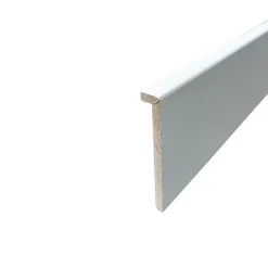 Wood&Sens Lot de 6 Surplinthes MDF Prépeint Blanc, L.2.44 m x H.9.8 cm, Ep.22 mm- Plinthe Bois|Plinthe Bois