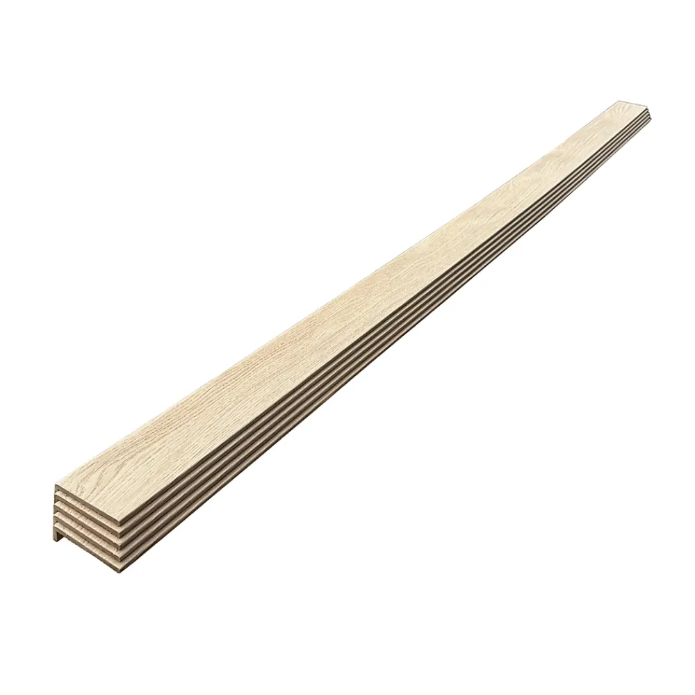 Wood&Sens Lot de 5 Surplinthes MDF Plaquées Chêne, L.2.23 m x H.9.2 cm, Ep.20 mm- Plinthe Bois|Plinthe Bois