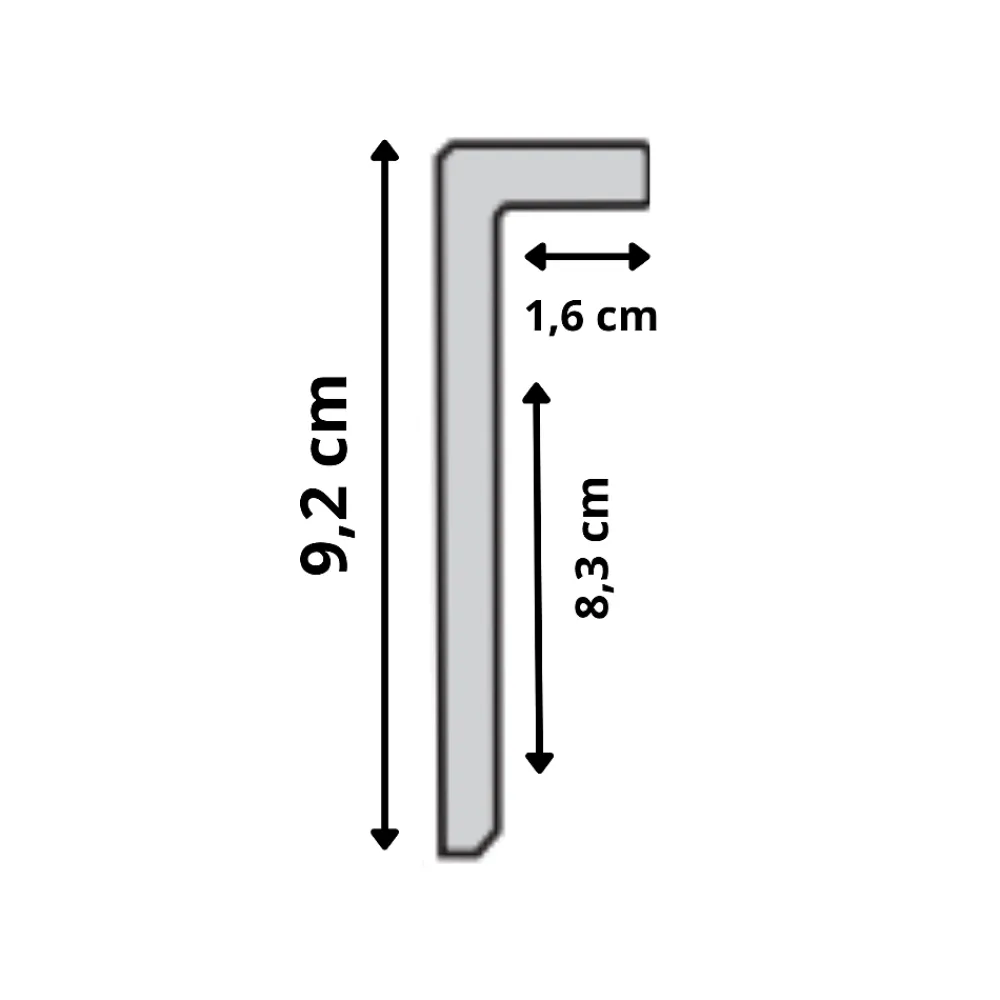 Wood&Sens Lot de 5 Surplinthes MDF Plaquées Chêne, L.2.23 m x H.9.2 cm, Ep.20 mm- Plinthe Bois|Plinthe Bois