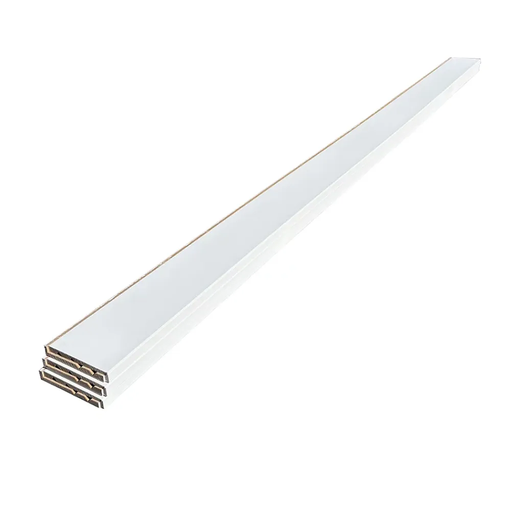 Wood&Sens Plinthe Bois|Plinthe Bois<Lot de 6 Surplinthes MDF Prépeint Blanc, L.2.44 m x H.13.1 cm, Ep.22 mm
