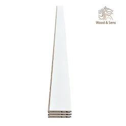 Wood&Sens Plinthe Bois|Plinthe Bois<Lot de 6 Surplinthes MDF Prépeint Blanc, L.2.44 m x H.13.1 cm, Ep.22 mm