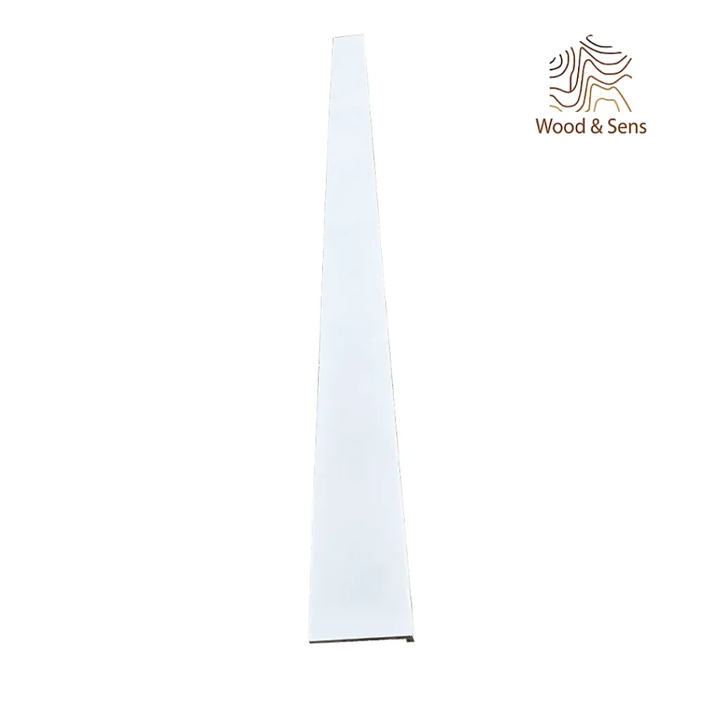 Wood&Sens Lot de 6 Surplinthes MDF Prépeint Blanc, L.2.44 m x H.12.8 cm, Ep.22 mm- Plinthe Bois|Plinthe Bois