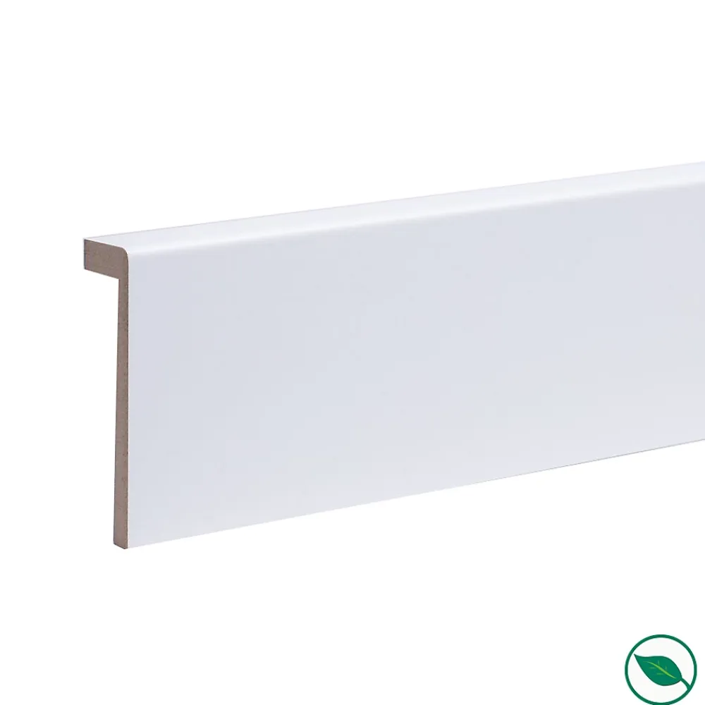 Forestea Moulure<Lot de 5 surplinthes MDF revêtues blanc 2400 x 110 x 19 mm