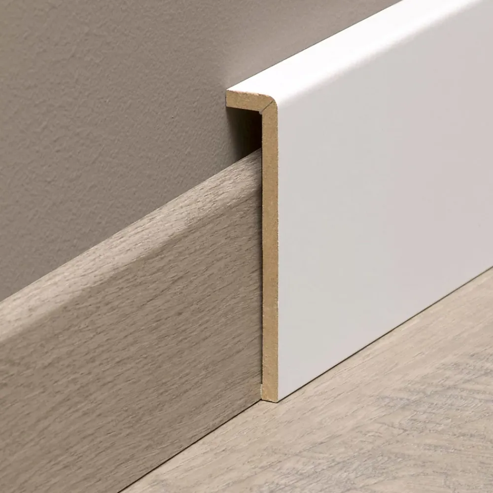 Forestea Moulure<Lot de 5 surplinthes MDF revêtues blanc 2400 x 110 x 19 mm