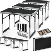 Tectake Outils Du Tapissier<Lot de 3 tables à tapisser pliable Hauteur réglable en 4 niveaux noir