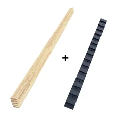 Wood&Sens Tasseau Bois<Lot de 10 Tasseaux Chêne Abouté, L.250 cm x l.2 cm, Ep.4 cm