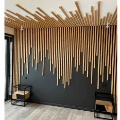 Wood&Sens Tasseau Bois<Lot de 10 Tasseaux Chêne Abouté, L.250 cm x l.2 cm, Ep.4 cm