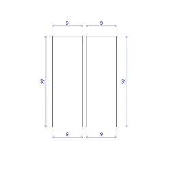Forestea Lot de 20 tasseaux hêtre rabotés 2400 x 9 x 28 mm- Tasseau Bois
