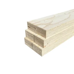 Wood&Sens Lot de 6 Tasseaux LVL Contrecollé SAPIN, L.2,40 m x l.6,8 cm x Ep.42 mm- Tasseau Bois