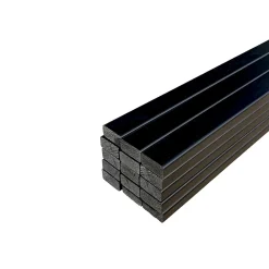 Wood&Sens Tasseau Bois<Lot de 15 Tasseaux Pin Abouté Peint Noir, L.250 cm x l.2 cm, Ep.4 cm