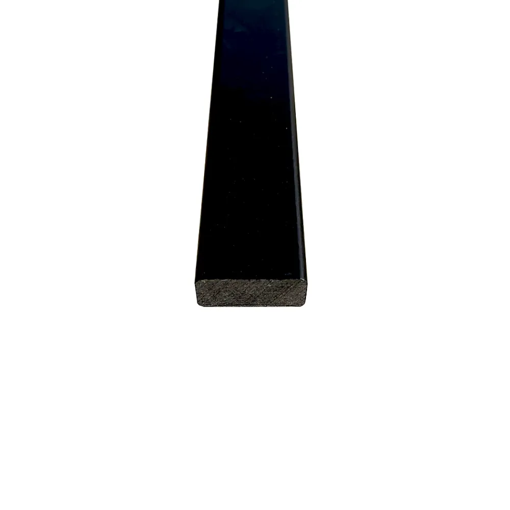 Wood&Sens Tasseau Bois<Lot de 15 Tasseaux Pin Abouté Peint Noir, L.250 cm x l.2 cm, Ep.4 cm