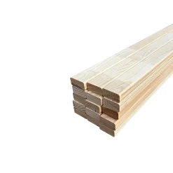 Wood&Sens Lot de 15 Tasseaux Pin Abouté Sans Nœuds, L.250 cm x l.2 cm, Ep.4 cm- Tasseau Bois