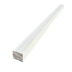 Wood&Sens Tasseau Bois<Lot de 15 Tasseaux Pin Abouté Peint Blanc, L.250 cm x l.2 cm, Ep.4 mm