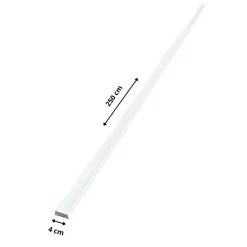 Wood&Sens Tasseau Bois<Lot de 15 Tasseaux Pin Abouté Peint Blanc, L.250 cm x l.2 cm, Ep.4 mm