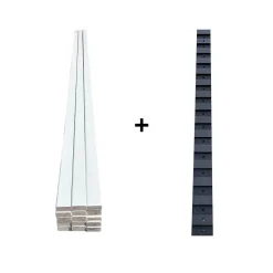 Wood&Sens Tasseau Bois<Lot de 15 Tasseaux Pin Abouté Peint Blanc, L.250 cm x l.2 cm, Ep.4 mm