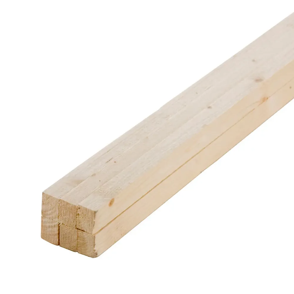 Forestea Lot de 6 tasseaux sapin brut 2000 x 38 x 25 mm- Tasseau Bois