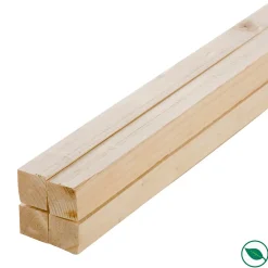 Forestea Lot de 4 tasseaux sapin brut 2400 x 63 x 37 mm- Tasseau Bois